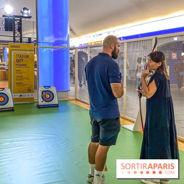 JO de Paris 2024 : animations sportives Stadium RATP à la station Auber - IMG 9299