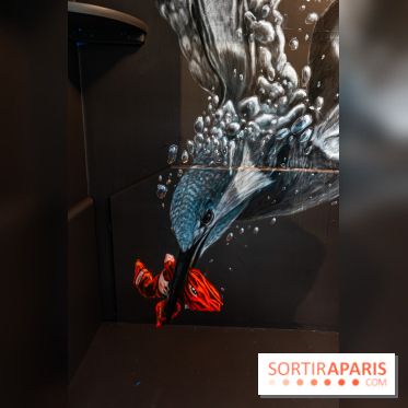 Les cabines de 70 artistes street-art à Molitor, 2e édition internationale - photos -  poisson plastique 