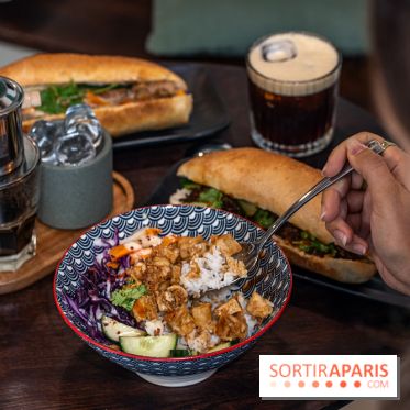Phin Mi, le coffee shop vietnamien et banh mi Paris 5e -  Banh mi bol au tofu - vegetarien