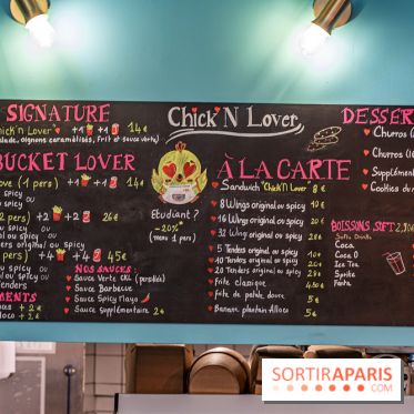 Chick’n Lover, le resto de poulet frit maison Paris 9e -  menu - carte