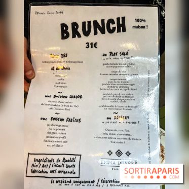 Emma Duvéré, le café - pâtisserie Paris 11 - carte du brunch