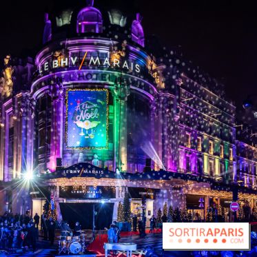 Inauguration des vitrines et décorations de Noël du BHV Marais 2024 avec Léna Mahfouf, Adriana Karembeu et Marc Lavoine -  A7C6118