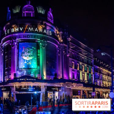 Inauguration des vitrines et décorations de Noël du BHV Marais 2024 avec Léna Mahfouf, Adriana Karembeu et Marc Lavoine -  A7C6122