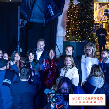 Inauguration des vitrines et décorations de Noël du BHV Marais 2024 avec Léna Mahfouf, Adriana Karembeu et Marc Lavoine -  A7C6139