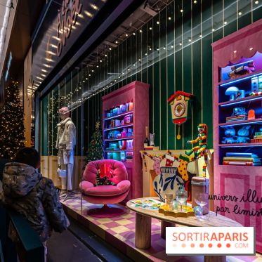 Inauguration des vitrines et décorations de Noël du BHV Marais 2024 avec Léna Mahfouf, Adriana Karembeu et Marc Lavoine -  A7C6194