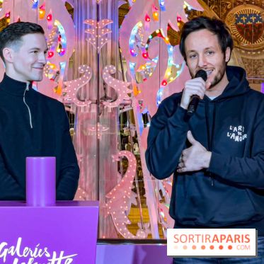 Les vitrines de Noël 2024 des Galeries Lafayette Haussmann avec Vianney et Kevin Germanier