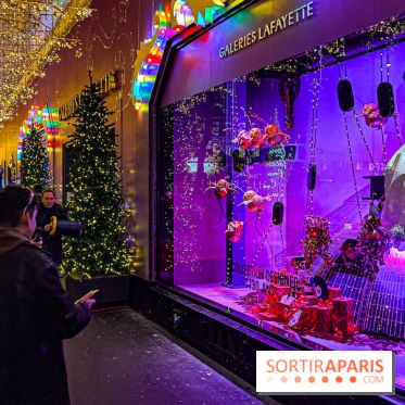 Les vitrines de Noël 2024 des Galeries Lafayette Haussmann avec Vianney et Kevin Germanier