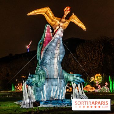 Jurassique en voir d'illumination, le parcours de lumières du jardin d'acclimatation 2024, les photos  -  A7C7034