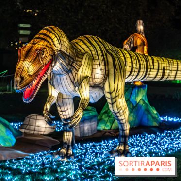 Jurassique en voir d'illumination, le parcours de lumières du jardin d'acclimatation 2024, les photos  -  A7C7043
