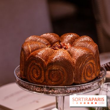 La bûche de Noël Triton du Shangri La Paris 2024 par Maxence Barbot et sa galette des rois 2025 - photos
