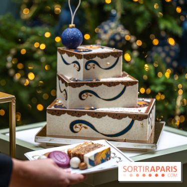 La bûche coffrets de Noël en trompe l'œil de Ladurée 2024 par Julien Alvarez et les créations de fête -  A7C2342