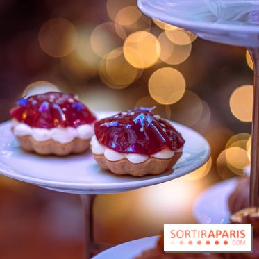 Le sublime tea time de Noël du Lutetia 2024 par Nicolas Guercio - les photos  -  Tartelette au sésame blanc et grenade