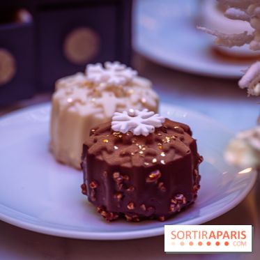 Le sublime tea time de Noël du Lutetia 2024 par Nicolas Guercio - les photos  -  cake marbré 