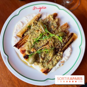 Miglia - Poireaux à la flamme, stracciatella fumée