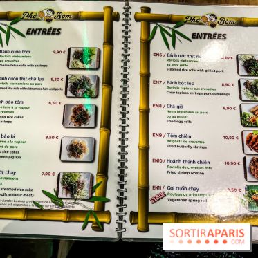 Pho Bom, le restaurant vietnamien, temple du pho et des nouilles Paris 13e - carte - menu - tarifs - prix