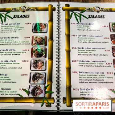 Pho Bom, le restaurant vietnamien, temple du pho et des nouilles Paris 13e - carte - menu - tarifs - prix