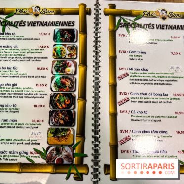 Pho Bom, le restaurant vietnamien, temple du pho et des nouilles Paris 13e - carte - menu - tarifs - prix
