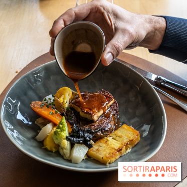 La Table du Château à Dampierre-en-Yvelines, le restaurant face au château - Cœur de filet de bœuf Charolais Label Rouge, foie gras chaud, sauce Madère
