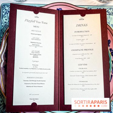 Café Ginori à Paris - tea time et apéritivo Place Vendôme - carte - menu