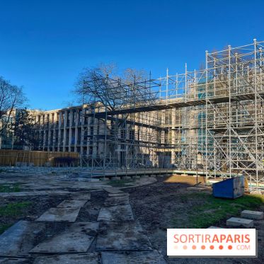 Chantier de reconstruction de la flèche de Saint-Denis