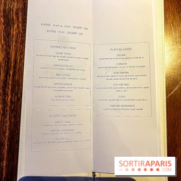 Pink Koï Paris - restaurant japonais - carte - menu