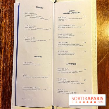 Pink Koï Paris - restaurant japonais - carte - menu