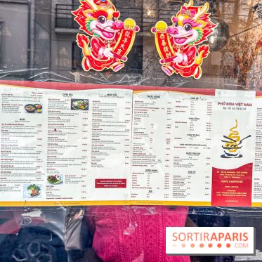 Pho Bida, le restaurant vietnamien  - carte-menu