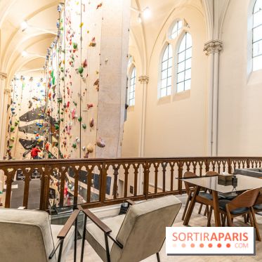 Climbing District Sèvres-Lecourbe, la salle d'escalade dans l'ancienne église Sainte-Rita dans le 15e