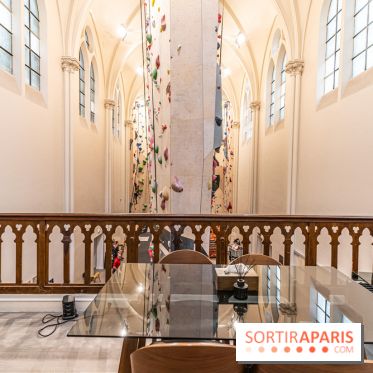 Climbing District Sèvres-Lecourbe, la salle d'escalade dans l'ancienne église Sainte-Rita dans le 15e