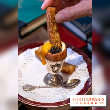 Le Bistro des Livres, le restaurant français pour les amoureux des bouquins -  oeuf à la coque