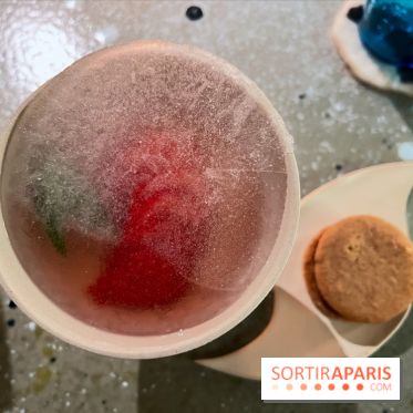 De Vie - Cocktail fraise, géranium, vin glacé