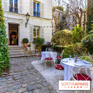 Terrasse de l'Hôtel Particulier, le jardin verdoyant au cœur de Montmartre - photo - A7C06387 HDR