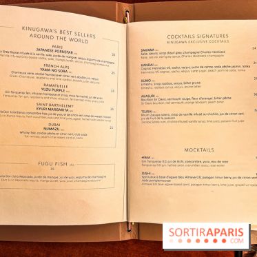 Kinugawa Rive Gauche à Paris, le restaurant en rooftop de l'Hôtel Sax - carte - menu