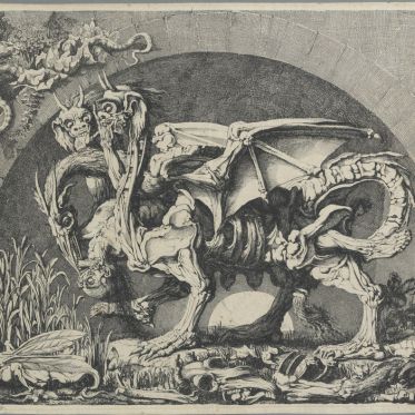 iinstitut suedois expo permanente - Louis Jean Desprez (1743 1804), La chimère. Eau forte sur papier. Photo D.R.