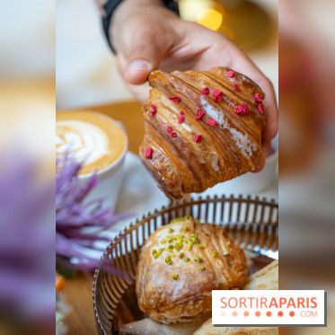 Le brunch de Pierre Hermé à Beaupassage  - croissant Ispahan 