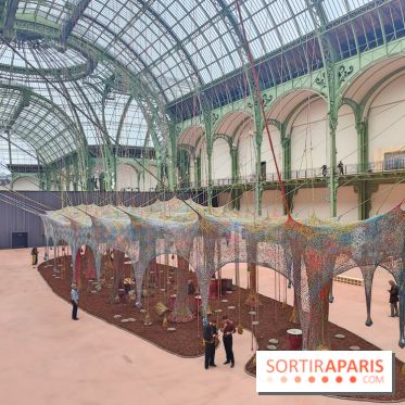 Ernesto Neto tisse une nouvelle installation monumentale gratuite au Grand Palais, nos photos