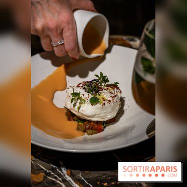 Maison Delano restaurant et terrasse cachée Paris 8e - tomates en 3 textures