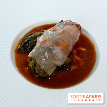 Geoélia - Sucrine braisée, jus de homard, sauce Grand Veneur