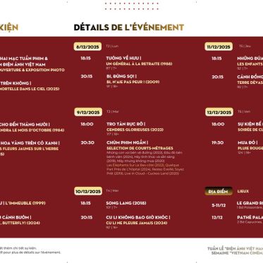 Cinéma vietnamien à Paris : 50 ans de lumière et de création au Grand Rex - programme