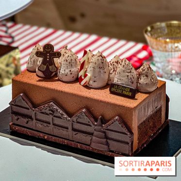 Bûches de Noël 2025 de La Grande Epicerie de Paris : trois gâteaux dans l'esprit des marchés de Noël