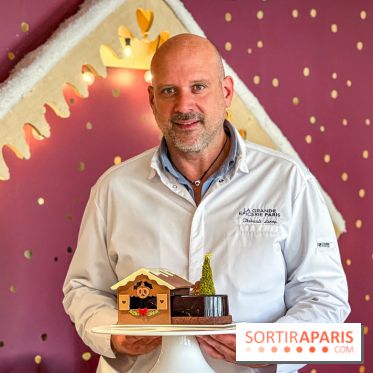 Bûches de Noël 2025 de La Grande Epicerie de Paris : trois gâteaux dans l'esprit des marchés de Noël