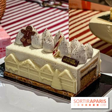 Bûches de Noël 2025 de La Grande Epicerie de Paris : trois gâteaux dans l'esprit des marchés de Noël