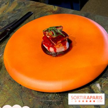 Mantra - St-Jacques pochée, orange sanguine, poitrine croustillante