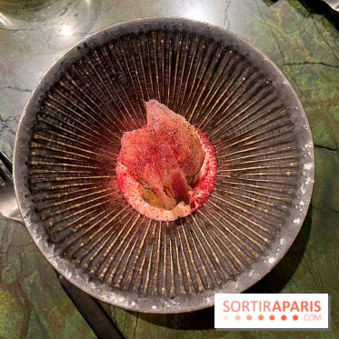 Mantra - Beignet de datte, crème d'oignons, guanciale