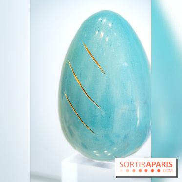 Oeufs et chocolats de Pâques de Jade Génin 2026 spécial renaissance des femmes - photos - bleu