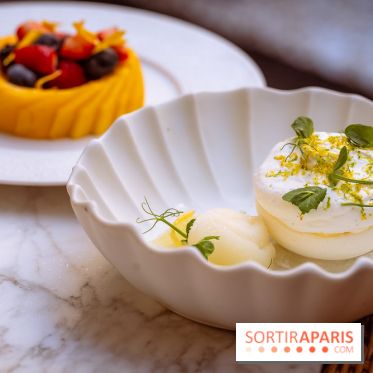 La terrasse jardin du Sax Hotel avec piscine - desserts