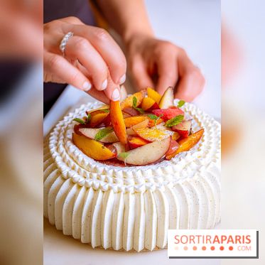 Les pâtisseries de Nour Kandler, la collection estivale en photos - entremets pêche