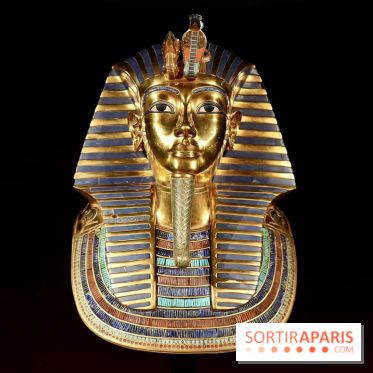 Le masque de Toutânkhamon sur fond noir - Toutankhamon : son tombeau et ses trésors