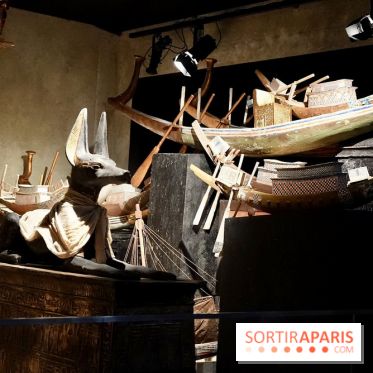Barque funéraire et oiseau protecteur - Toutankhamon : son tombeau et ses trésors