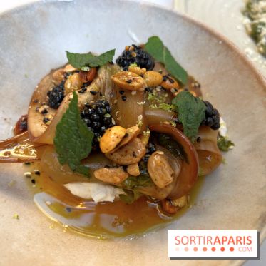 Niní Restaurant - Aubergine marinée, mûres, labneh
